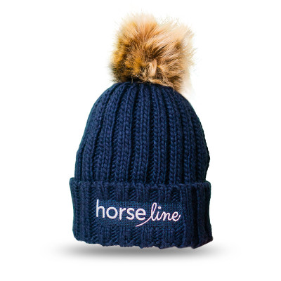 HorseLine PRO winter hat with pom-pom